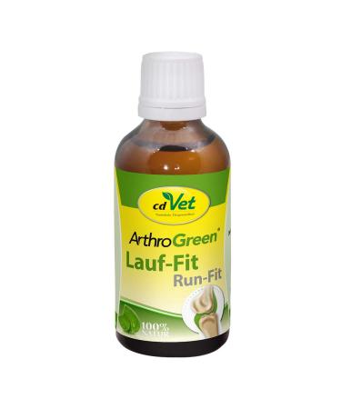 CDVet natural products arthrogreen running -fit 100ml - nutritional supplement to support the joints for horse dog and cat with herbs 100 ml single