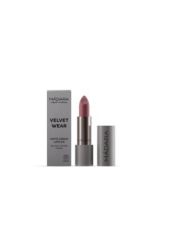 M dara Organic Skincare |Velvet Wear Matte Cream Lipstick #31 Cool Nude - 3.8g Velvety Texture Ultra -Spradable Comfortable Wear Satin Finish with Blueberry Seed Oil and Shea Butter vegan