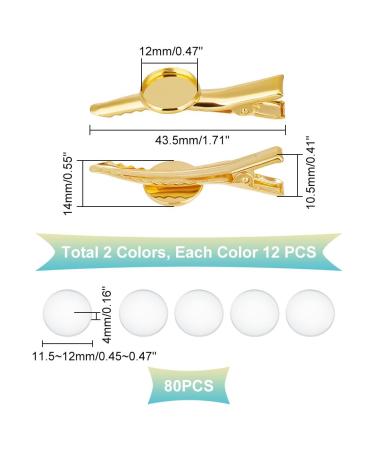 Unicrafale 24-Piece DIY Blank Hair Clips Set | Metal Macaron Alligator Hair Accessories for Women - Buy Online on GoSupps.com