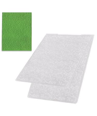3-D Textured Impressions Background Embossing Folder  Lace Vine Pattern Plastic Embossing Folder Template for Card Making Scrapbooking Paper Craft Album Stamps DIY D cor
