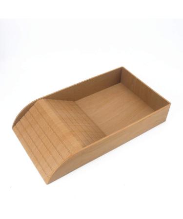 juler Tortoise Wood Grain Bath Tub Tortoise Lizard ABS Plastic Stepped Food Bowl Climbing Pet Sun Terrace (Brown)