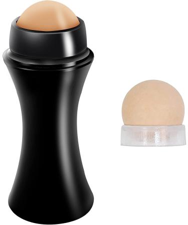 Oil-Absorbing Volcanic Face Roller | Reusable Skin Care Tool for Oil Control | Black Set for Makeup and Massage | Female Girls Beauty Accessory - Buy Online on GoSupps.com