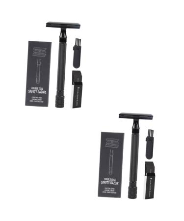 Minkissy 2 sentences manual razor nose hair cutter mustache roger trimmer edge razor blades shaver razor razor old razor stainless steel blade gift man metal