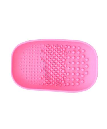 Minkissy Silicone Makeup Brush Cleaning Mat - Pink Cosmetic Brush Scrubber for Effortless Cleaning - Buy Online on GoSupps.com