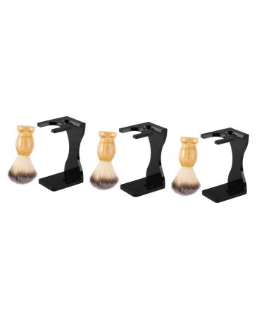 PopetPop 3 sets of razor -shell men black suits Display holder for razor salon Salon shaving brush hairdresser shaving brush black suits for men acrylic man third gang brush