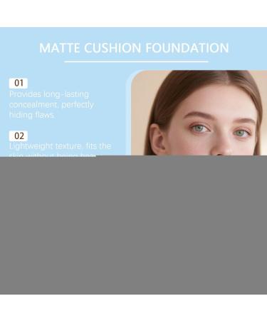  Yorajuy Cushion Foundation | Long-Lasting Matte Foundation for Women | Lightweight Corrective Makeup Cream for Business Trips Travel School Beach - Buy Online on GoSupps.com