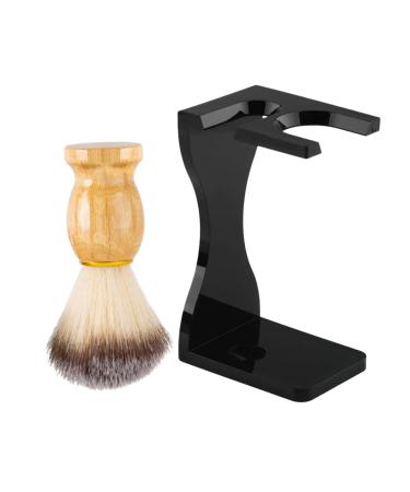 HEASOME suits for men 1 set of razor set men's shaver razor Soft hairdressing brush shaving shell dust brush for the face razor brush holder man multifunction wood exhibition stand