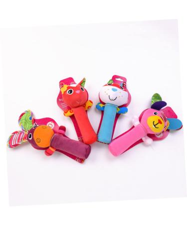 Abaodam Plush Hand Rattle Toy - 2 Pieces Baby Rattle Stuffed Animal for Newborns | Soft Plush Baby Gifts - International Shipping Available - Buy Online on GoSupps.com