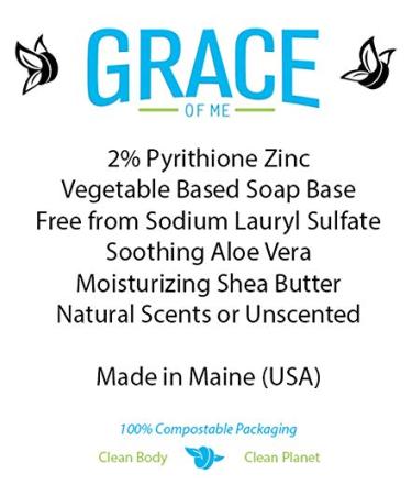 2% Pyrithione Zinc Shampoo Bar with Shea Butter - Sweet Vanilla & Cinnamon | Grace of Me (4 Oz) - Best for Scalp Health & Dandruff Relief | International Shipping Available - Buy Online on GoSupps.com