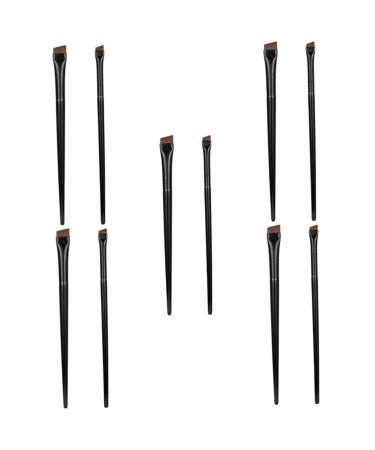 Healeved 15 Sets Eyeliner Brush Makeup Brush Eye Liner Wands Multifunctional Eyebrow Brush Wood Black