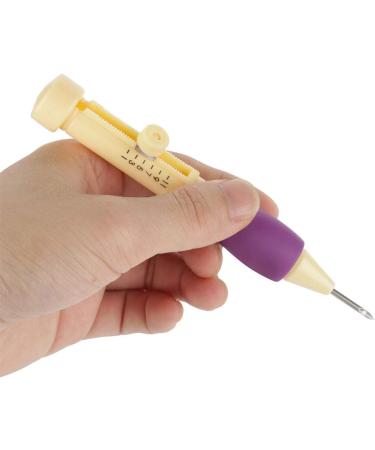 Punch Needle Embroidery Set - 3 Sizes Needle Pen Kit for DIY Craft - Threaders Sewing Knitting - Mother's Day Gift (Yellow + Purple) - Buy Online on GoSupps.com