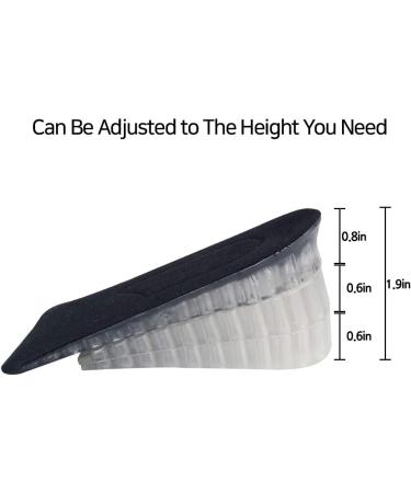 Heel Lift Inserts for Men & Women - Invisible Silicone Gel Cushion Shoe Pads - Height Increase Insoles with 3 Detachable Layers - Buy Online on GoSupps.com