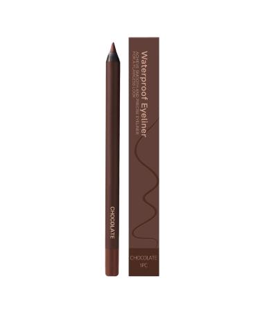 Dougoir pour yeux l' preuve des taches - 2 en 1 24 heures du crayon pour yeux aiguisables et stylo sourcils lisses pour femmes et filles maquillage durable pour voyages Chocolate color