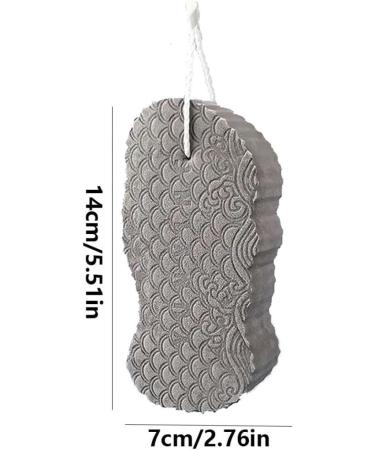 exfoliating bath sponge Super Soft Exfoliating Bath Sponge Exfoliator Dead Skin Remove Bath Sponge Shower Brush Sponge Bath Sponge for Adults Children and Pregnant Women Grey - Buy Online on GoSupps.com