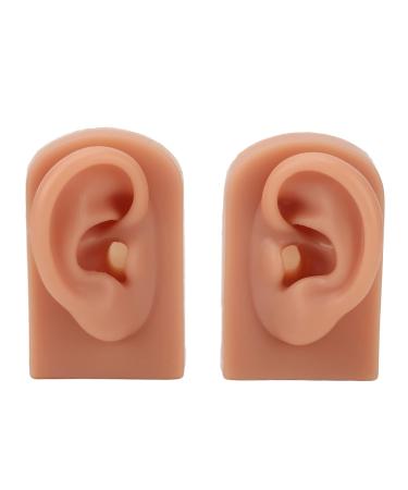 Realistic Silicone Human Ear Model - Dark Skin Tone Pierced for Jewelry Display - Flexible & Reusable for Salons - Buy Online on GoSupps.com