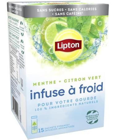 LIPTON - Infuse Froid Menthe Citron Vert X15 35G - Lot De 4 - Vendu Par Lot - Buy Online on GoSupps.com