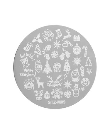 Tools Santa Claus Winter Christmas Nail Stamping Plates Stencils Molds Nail Stamp Polish Stencils (9)