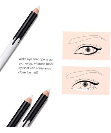 1Pc White Eyeliner Pencil Smooth Cosmetic Beauty Tool Long Lasting Makeup Eyeliner Professional Eyeshadow Highlighterwhite Clever fashion - Buy Online on GoSupps.com