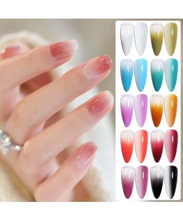 6Ml 1Pc Nail Gel Gradient Non Stick Hand Extension Gel Nail Polish DIY Nail Art UV Gel Varnish Nails - (Color: A08) - Buy Online on GoSupps.com