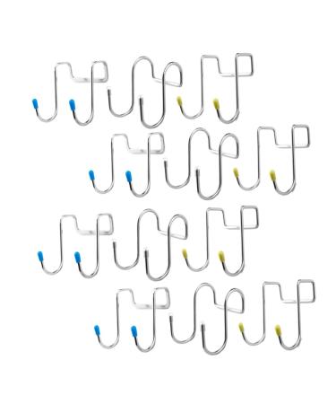 12pcs S Type Double Hook Towel Hangers Wall Mounted Clothing Rack Stainless Steel Door Hook Ordinary