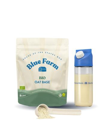 Blue Farm Starter Kit Deluxe Bio consisting of a mixing bottle dosing spoon and 8 liters of oat drink for self -smell |100% vegan lactose -free & gluten -free |90% less packaging waste
