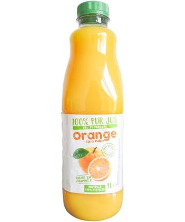 Pure orange juice without pulp - 6x1L - Pack 6L - Buy Online on GoSupps.com