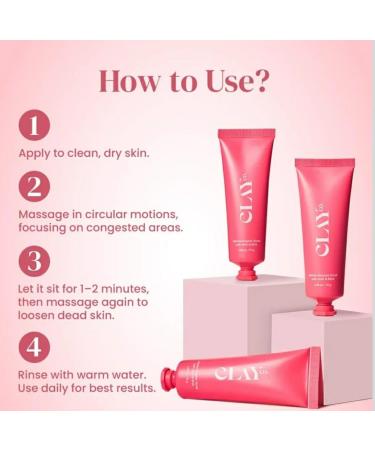CLAY.co. Matcha Enzyme Scrub with AHA & BHA 2.46 oz Exfoliating Face Scrub - Buy Online on GoSupps.com