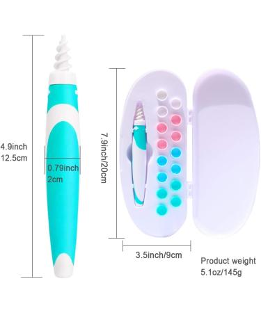 OUTTEEY Spiral Ear Wax Removal - Safe Silicone Earwax Remover with 16 Tips - Buy Online on GoSupps.com