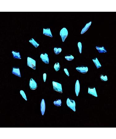 Mix Shapes Aurora Glass Nail Rhinestones Kit - Clear & AB Translucent Charms with Round Diamonds in 6 Sizes for Nail Decoration - Buy Online on GoSupps.com