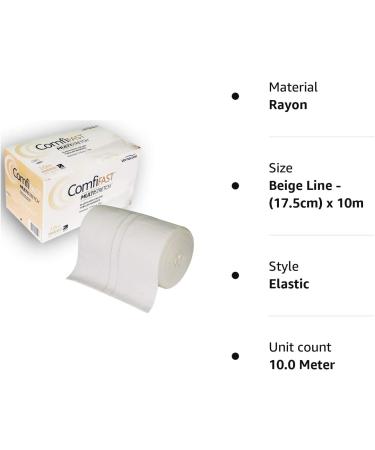 Comfifast Elasticated Multistretch Tubular Viscose Bandage 17.5cm x 10m - Beige Line - Adult Trunk - Limb Circumference 50-120cm - Buy Online on GoSupps.com