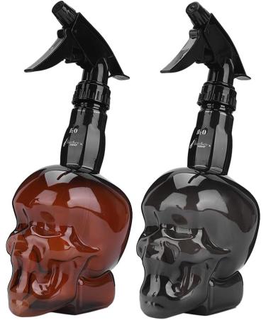 Spray Bottle Bottle Water for Barber Skull Shape 250ml Vintage Hairdressing Spray Mist Empty Water Bottle Sprayer Salon Barber Tools for Hair Styling Plants Pets Home Clean (Black) - Buy Online on GoSupps.com