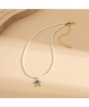 SOUTHJIELING Colorful Flag Pendant Necklace - Trendy Clavicle Chain Accessory for Fashionistas - Buy Online on GoSupps.com
