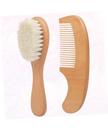 Healeved 2pcs Toddler Baby Brushes for Hair - Baby Gift Set with Wooden Comb and Bath Brush - Baby Grooming Essentials - Buy Online on GoSupps.com
