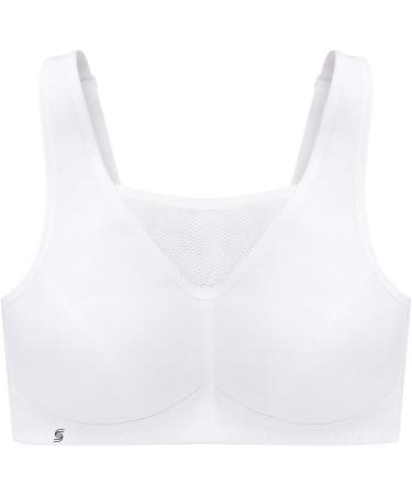 Glamorise Women's No Bounce Plus Size Camisole Sports Bra #1066 | 42DD White - Buy Online on GoSupps.com
