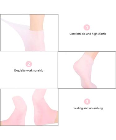 Silicone Moisturizing Socks 2/4/6 Pairs Softening Dry Cracked Feet Rough Skins & Anti Slip Aloe Socks for Dry Cracked Feet Women Foot Spa Pedicure Gel Socks (Color : Skin Size : 4 Pairs) 4 pairs Skin - Buy Online on GoSupps.com