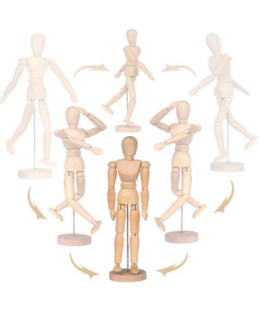 Alikeke 2 Pack 12 Wooden Mannequin Artist Manikin with Stand - Ideal for Drawing & Decor (Men/Women Dad/Mom) - Buy Online on GoSupps.com