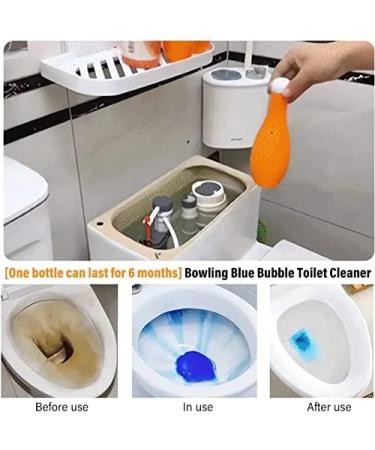 Bowling Blue Bubble Toilet Bowl Cleaner - Bowling Blue Bubble Household Toilet Automatic Blue Bubble Toilet Bottle Toilet Tank Cleaner Automatic Dispenser for Deodorizing & Descaling (3pcs) (3pcs) - Buy Online on GoSupps.com
