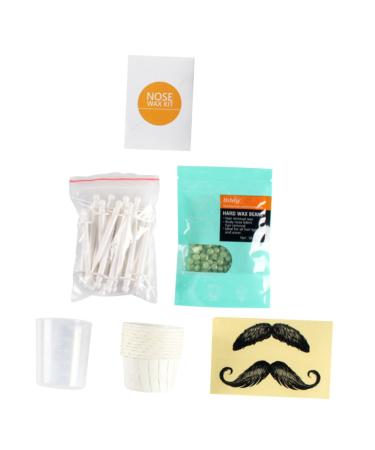 Minkissy 1 set of nose hair removal wax set Nose Hair Wax Nasenhaar wax Wax for nose hair nose hair wax clean applicator hair removal pin waxpile wooden