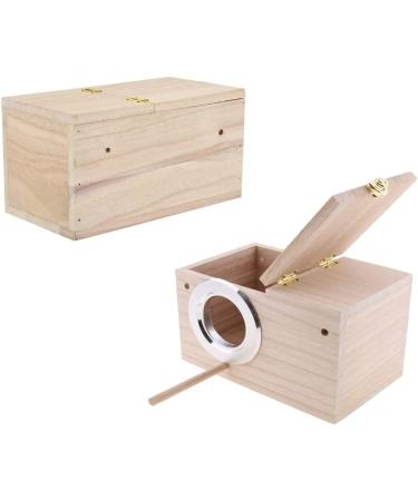 Nesting Box Cage for Parakeets, Budgies, and Small Birds - Coconut Fiber Wood Breeding House with Perch - Ideal for Finch, Canary, Cockatiel, Lovebird, Sparrow - Buy Online on GoSupps.com