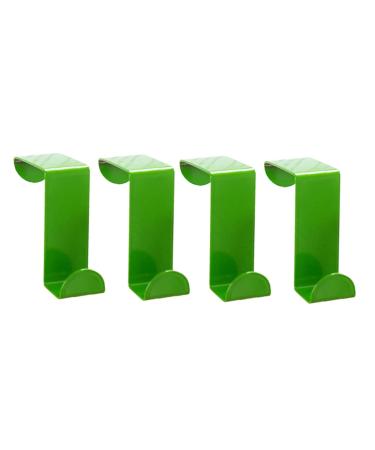Alipis 4 Pcs Towel Hook Keychain Hook Over The Door Wreath Hanger Storage Hook Hat Hook Stainless Steel Green 4pcs