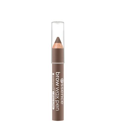 Essence Brow Wax Pen eyebrows No. 03 medium brown brown nourishing defining priming vegan microplastics particles free nanoparticles free (1.2g) - Buy Online on GoSupps.com