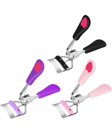 Eyelashes Curler with Comb Separated Lashes Curler Steel Wide Angle Eyelash Eye Makeup Tool for Girls Women Purple Lash Curler - Buy Online on GoSupps.com