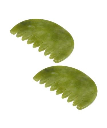 Frcolor 2st massage comb Hand tools Scha facial hair combing scalp gua facial massage device scalp massage devices headache relieve skin care comb massage board body jade