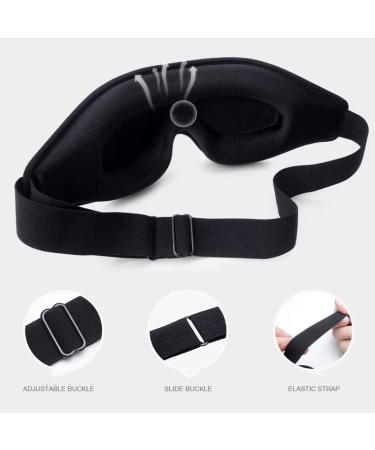 100% Blackout 3D Sleep Mask for Side Sleepers - Comfort Eye Shade Cover 2 Pcs for Travel Yoga & Napping - Buy Online on GoSupps.com