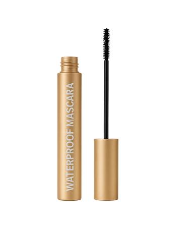 Eye Mascara Waterproof Eyelash Mascara Smudge Resistant Sleek Voluminous Mascara with Lengthening Effect for Swimming Night Out and Performances Black