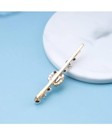 Inilbran Vintage Emerald Crystal Hair Clips Green Emerald Hair Pins Barrettes Gold Crystal Pearl Hairpin Barrette Shiny Cz Pearl Hair Pins Hairclip Decorative Bobby Pins Crystal Wedding Headpieces - Buy Online on GoSupps.com