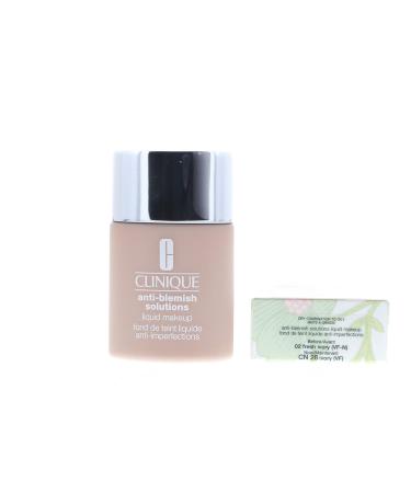 Clinique Acne Solutions Liquid Makeup - No.02 Fresh Ivory 1 oz | Perfect coverage for acne-prone skin - Buy Online on GoSupps.com