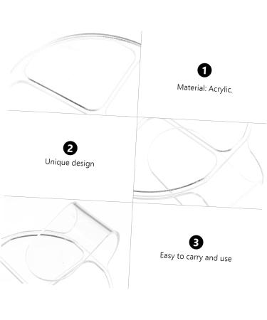 Palettes De Maquillage Acryliques Transparentes Rond 4 Compartiments Portables Pour Nail Art Salon Professionnel Usage Esth tique - Buy Online on GoSupps.com