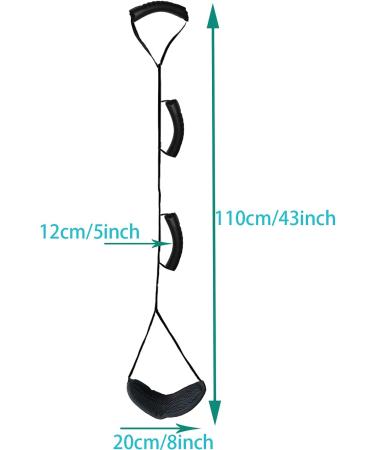 Healthman Leg Lifter Strap Multi-Loop Style - with Hand Grips & Soft Foot Pad for Adult Senior Elderly Handicap Disability & Pediatrics - Mobility Aid (Hard Hand Grip) - Buy Online on GoSupps.com