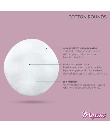 Buy Maxim Hygiene Products Organic Cotton Rounds - 80 Count | Eco-Friendly & Soft Cotton Rounds for Gentle Care - Buy Online on GoSupps.com